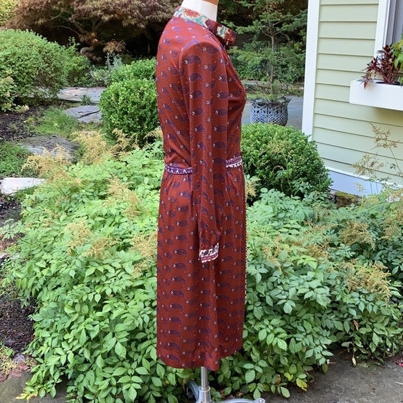 Vintage jersey dress The Wiley NY paisley s/m - Picture 5 of 16